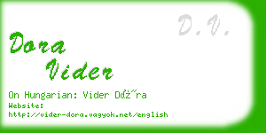 dora vider business card